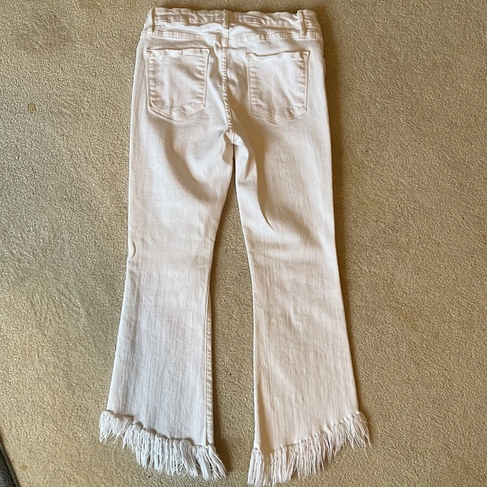 Frame white womens denim le crop mini boot sz 29 - Picture 3 of 3